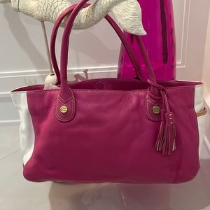 Fuchsia and white Sigurd Olsen purse